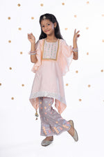 Load image into Gallery viewer, Peach Mirror Work Kurta for Girls - CuddlesClothing