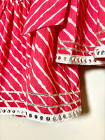 Load image into Gallery viewer, Girls Rani Pink Leheriya Sharara Set - CuddlesClothing