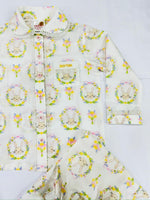 Load image into Gallery viewer, Bunny Print Cotton Nightsuit for Girls - CuddlesClothing