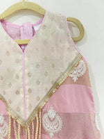 Load image into Gallery viewer, Pink Chanderi Embroidered Sharara Set for Girls