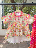 Load image into Gallery viewer, Gulabi Rang Muslin Jacket & Palazzo Set
