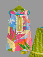 Load image into Gallery viewer, Tropical Floral Kurta Garara Set with Mukaish Dupatta