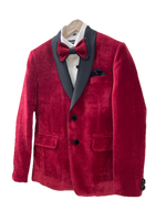 Load image into Gallery viewer, Boy's 4 pc Red Velvet Tuxedo - CuddlesClothing