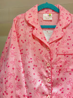 Load image into Gallery viewer, Pink Bow & Cherry Cotton Poplin Kids Nightsuit