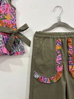Load image into Gallery viewer, Safari Bloom Girls Co-ord Set in Cotton