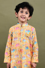 Load image into Gallery viewer, Gajraj Elephant Print Muslin Kurta Pajama Set