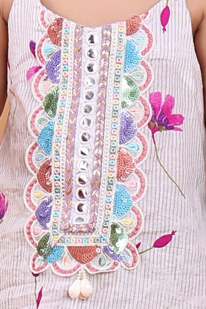 Gulnaar Lotus Garara Set with Potli