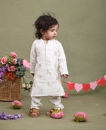 Load image into Gallery viewer, Little Deer Cotton Silk Kurta Pajama Set