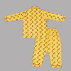 Sunny Yellow Mickey Mouse Cotton PJ Set for Kids