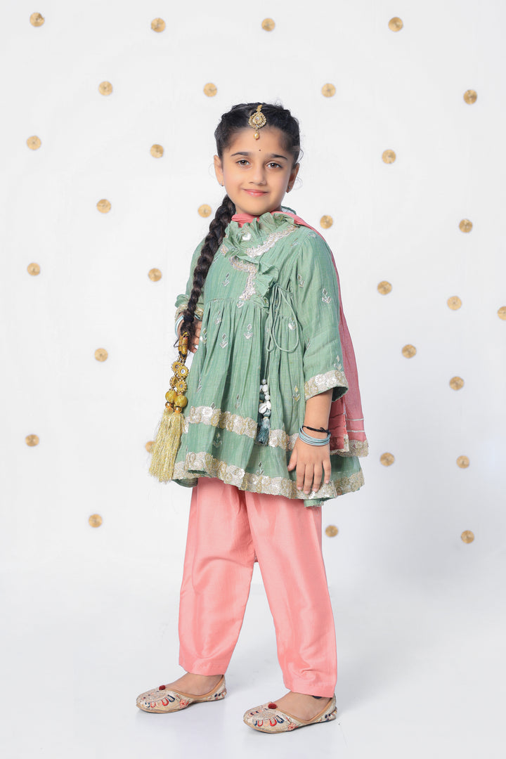 Gulnaar Gota Anarkali Pant Set