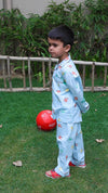 Frogs with Birds Printed Cotton PJ Set