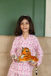 Roar to Bed: Comfortable Animal Print Nightsuit for Kids