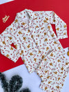 Cozy Gingerbread Candy Cane Flannel Nightsuit