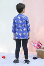 Load image into Gallery viewer, Kids Robot Print Mandarin Collar Shirt - CuddlesClothing