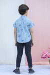 Hot Air Balloon Printed Half Sleeve Cotton Shirt For Boys