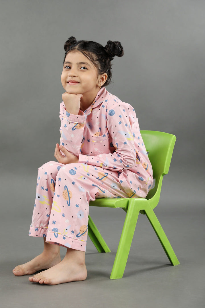 "Space Explorer" Kids Cotton Nightsuit Set - CuddlesClothing