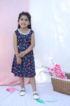 Mystical Sky Cotton Sleeveless Girls Dress