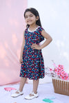 Mystical Sky Cotton Sleeveless Girls Dress