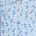 Load image into Gallery viewer, Tropical Beach Print Cotton Nightsuit - CuddlesClothing