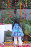 Festive Ikkat & Tie-Dye Kurta Set