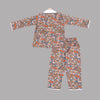 Sweet as an Apple Embroidered Night Suit For Girls
