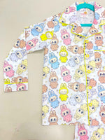 Load image into Gallery viewer, Kids Labubu Print Cotton Nightsuit Set - CuddlesClothing