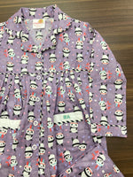 Load image into Gallery viewer, Purple Cotton Panda Print Kids Nightsuit - CuddlesClothing