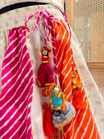 Load image into Gallery viewer, Ghoomar Leheriya Chanderi Lehenga Set