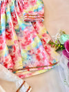 Joyful Hues: Multi Color Splash Sharara Set for Girls