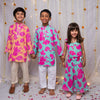 Floral Printed Cotton Kurta Pajama Set for Boys