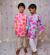 Floral Printed Cotton Kurta Pajama Set for Boys
