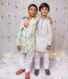 Elephant Print Organic Cotton Kurta Pajama Set For Boys