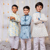 Hot Air Balloon Printed Cotton Kurta Pajama Set For Boys