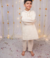 Cotton Cutwork Chikankari Kurta Pajama Set For Boys