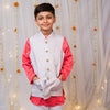 Printed Jawahar Jacket Set with Cotton Silk Kurta Pajama