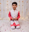 Printed Jawahar Jacket Set with Cotton Silk Kurta Pajama