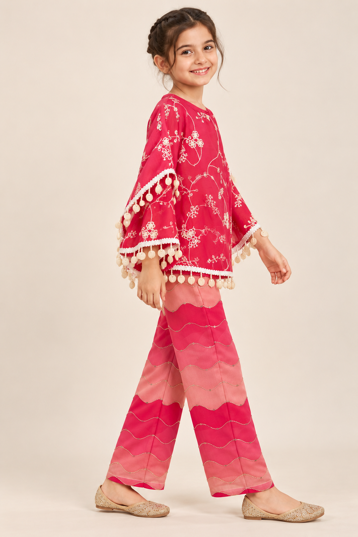 Gulabi Noor Cape Co-ord Set