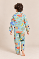 Load image into Gallery viewer, Happy Trails Cotton Satin Nightsuit