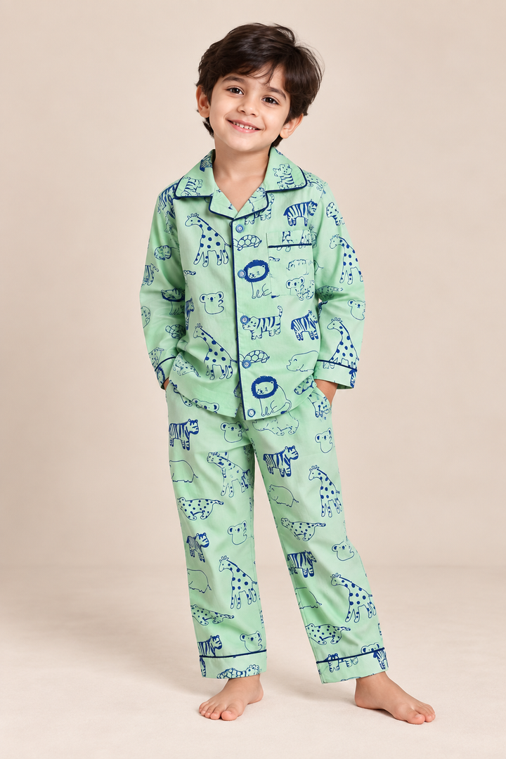 Wild Safari Cotton Poplin Nightsuit