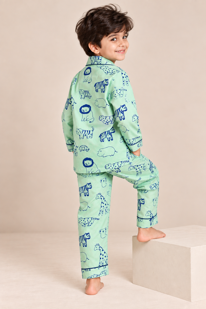 Wild Safari Cotton Poplin Nightsuit