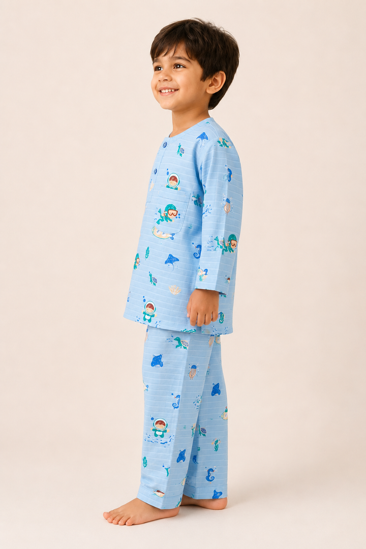 Ocean Explorer Muslin Nightsuit