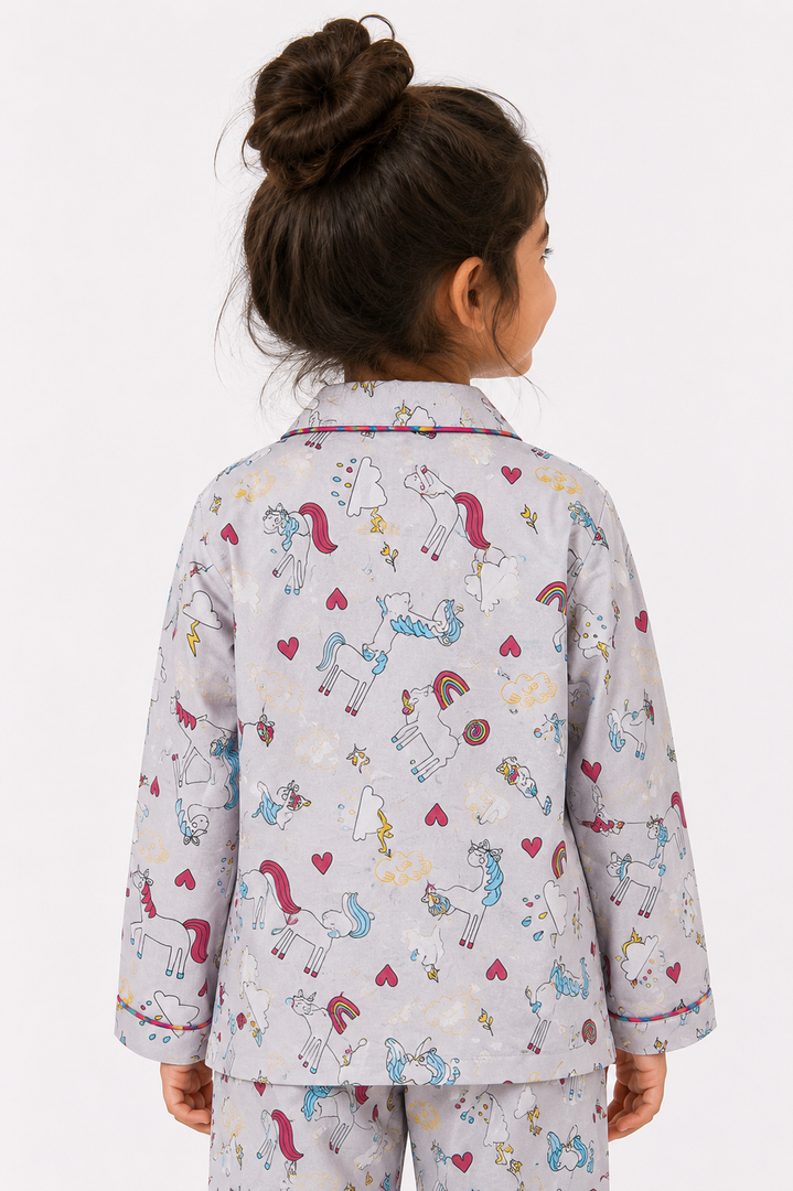 Unicorn Dreams Cotton Poplin Kids Nightsuit Set