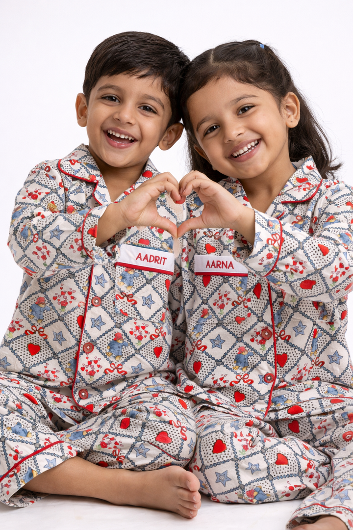 Paddington Bear Print Cotton Nightsuit - CuddlesClothing