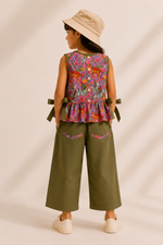 Load image into Gallery viewer, Safari Bloom Girls Co-ord Set in Cotton
