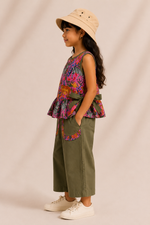 Load image into Gallery viewer, Safari Bloom Girls Co-ord Set in Cotton