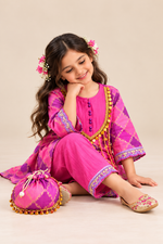 Load image into Gallery viewer, Chandni Silk Kurta Pant Set with Potli
