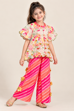 Load image into Gallery viewer, Gulabi Rang Muslin Jacket &amp; Palazzo Set