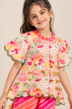 Load image into Gallery viewer, Gulabi Rang Muslin Jacket &amp; Palazzo Set
