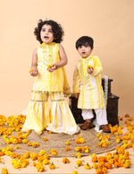 Load image into Gallery viewer, Sunbeam Mirror Work Cotton Silk Kurta Pajama Set