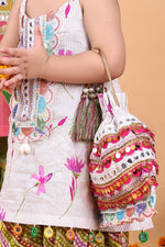 Load image into Gallery viewer, Gulnaar Lotus Garara Set with Potli